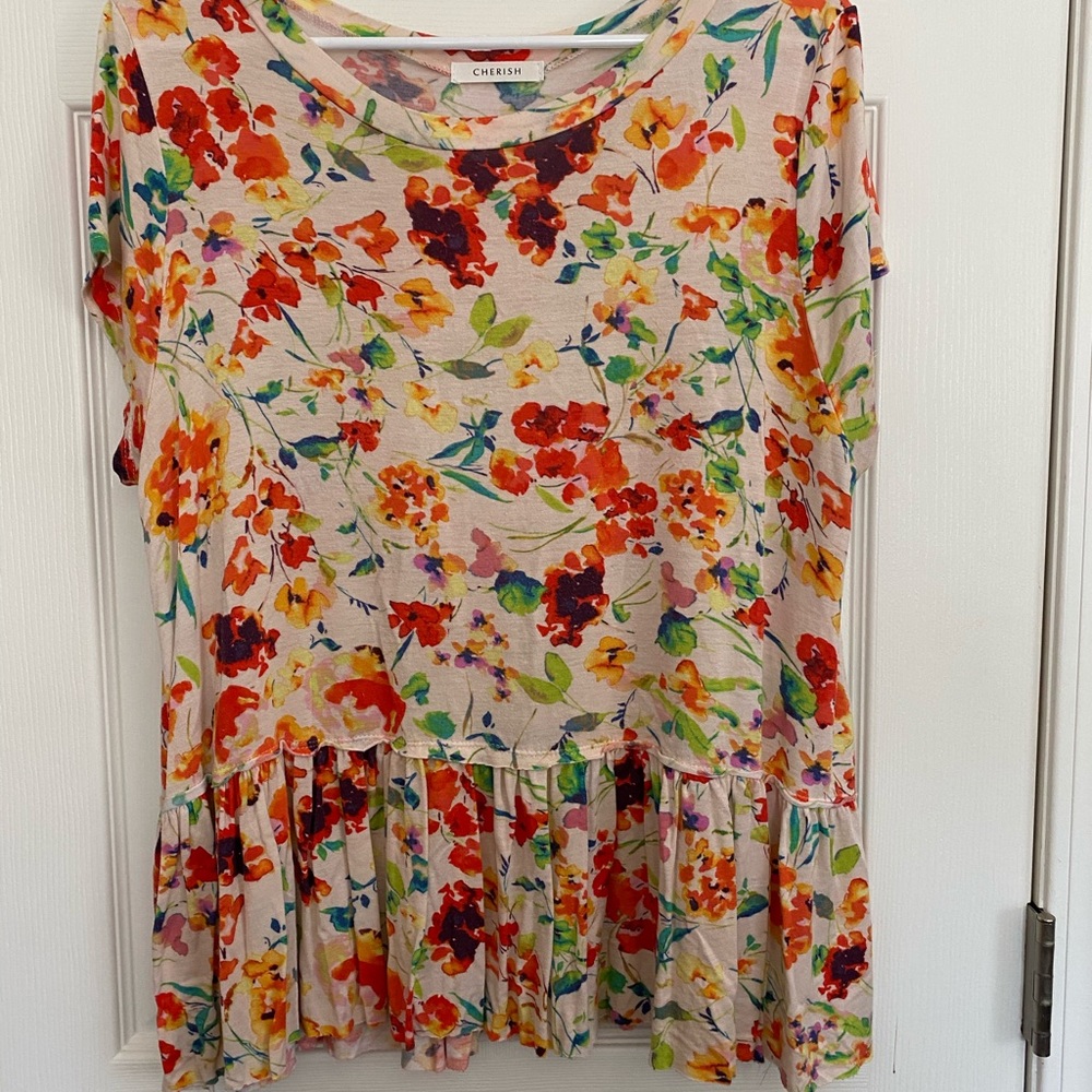 Floral soft tee